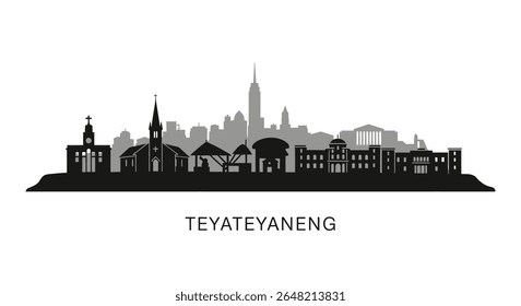 Teyateyaneng Skyline Silhouette with Lesotho City.