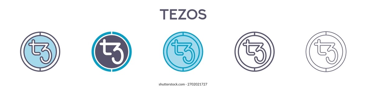Elemento De Símbolo Tezos Para Design Gráfico - Vários Estilos