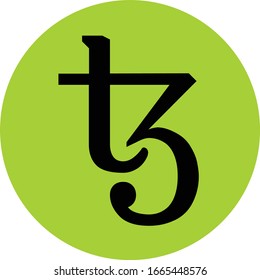 Tezos XTZ Cryptocurrency altcoin logo vector