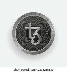 Tezos XTZ Kryptowährung Silbermünze