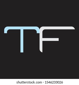 TF Abstrac logo vector Monogram isolated on black background