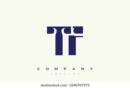 TF Abstract Geometric Logo Design. Modern and elegant logo design with simplistic typography elements, showcasing branding excellence.