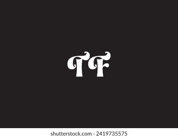 TF Alphabet letters Initials Monogram logo