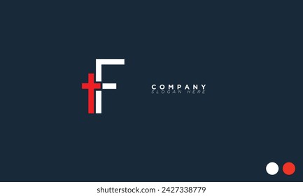  TF Alphabet Buchstaben Initialen Monogram Logo FT, T und F