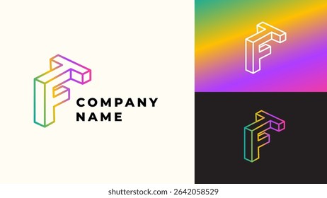 TF of FT 3d isometric logo design, logo for app, tech company, startup, etc.
EPS 10 vector logo design.