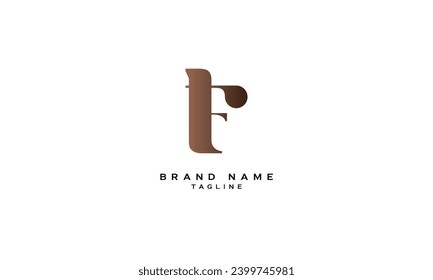 TF, FT, Abstract initial monogram letter alphabet logo design