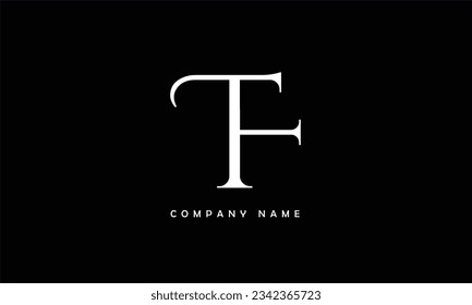 Monograma de TF, FT Abstract Letters