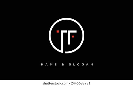 TF, FT Abstract Letters Logo Monogram