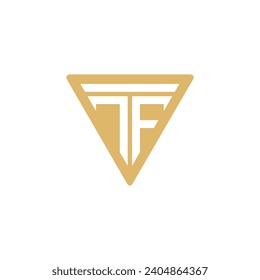 TF or FT initial letter logo design vector with	