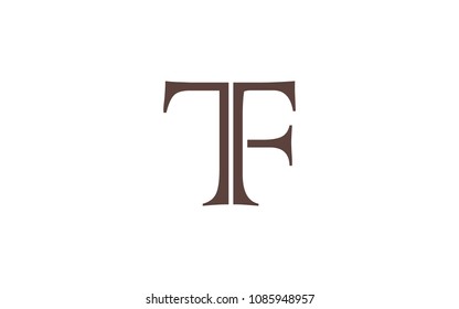 TF FT Letter Initial Logo Design Template