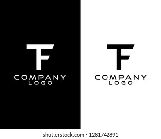 tf, ft letter, initials company logo design vector