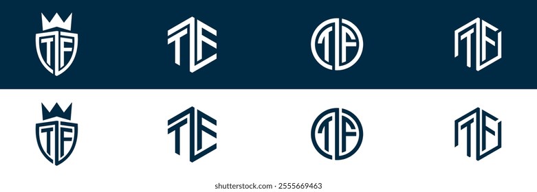 TF FT letter logo set design