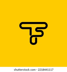 tf ft logo initial vector graphic good for identity business