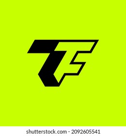 TF FT logo. the letter T and F perfectly combined into a new, modern and original Logo