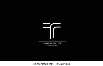 TF FT T abstract vector logo monogram template