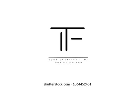 TF, FT, T, F plantilla de monograma del logotipo del vector abstracto