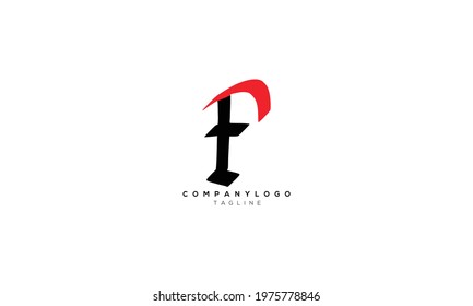 TF FT T AND F Abstract initial monogram letter alphabet logo design