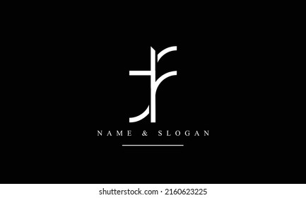 TF, FT, T, F abstract letters logo monogram