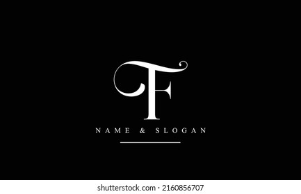 TF, FT, T, F abstract letters logo monogram