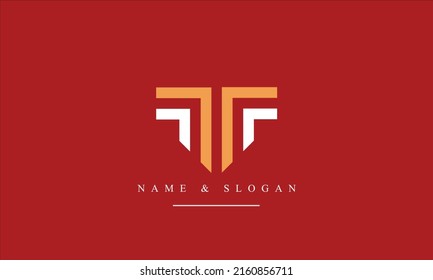 Abstrakte Buchstaben TF, FT, T, F Logo-Monogramm
