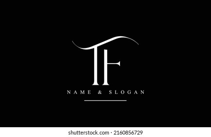 TF, FT, T, F abstract letters logo monogram
