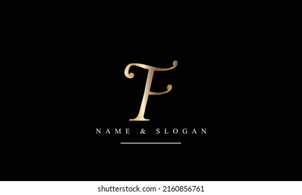 TF, FT, T, F letras abstractas monograma