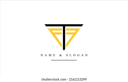 TF, FT, T, F abstract letters logo monogram