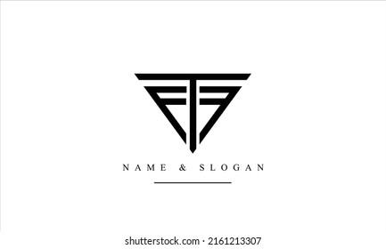 TF, FT, T, F Abstract Letters Logo Monogram