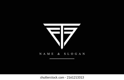 Abstrakte Buchstaben TF, FT, T, F Logo-Monogramm