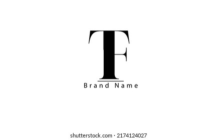TF FT T F abstrakte Vektor-Logo-Monogramm-Vorlage