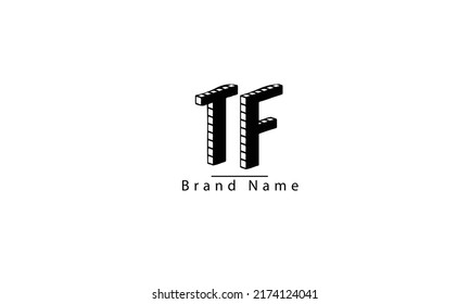 TF FT T F abstrakte Vektor-Logo-Monogramm-Vorlage