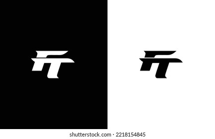 TF, FT, T, F abstract letters logo monogram