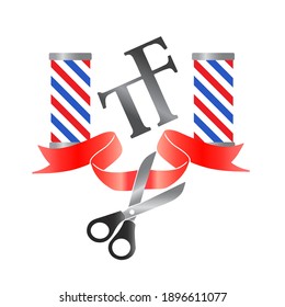 TF-Erstplatinenlogo mit Icon-Pol und Rahmen-Vorlage für Ideen