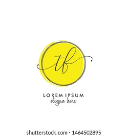 TF Initial beauty monogram logo vector