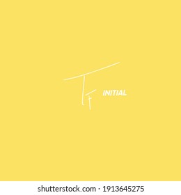 TF initial handwriting beauty monogram