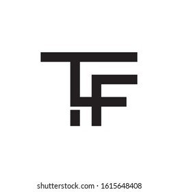 TF initial letter logo template vector icon design