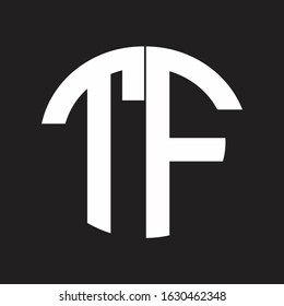 Tf Initial Logo Design Monogram Isolated Stock Vector (Royalty Free ...