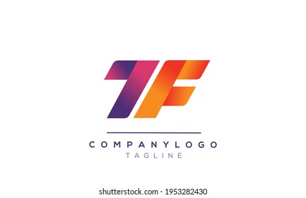 TF initials monogram letter text alphabet logo design	