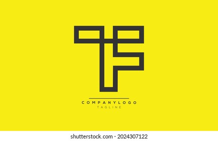 TF initials monogram letter text alphabet logo design
