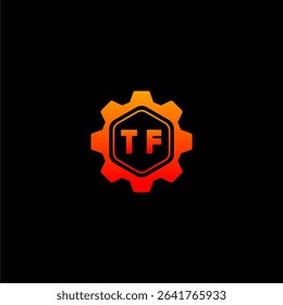 TF Initials Tech Logo Vector Art Icons and Graphics
