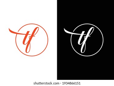 TF Letter Logo Design. Creative T F Buchstaben Symbol Vektor.