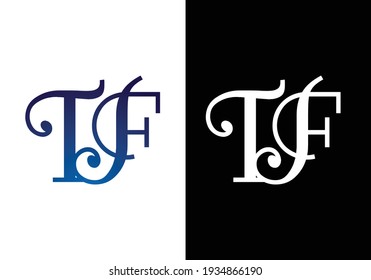 TF Letter Logo Design. Creative T F Buchstaben Symbol Vektor.