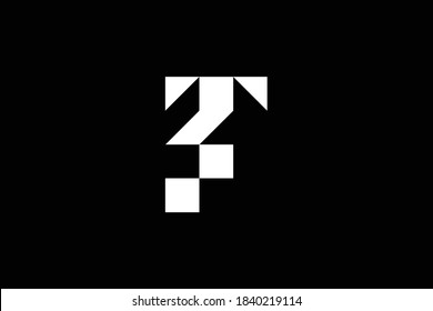 TF letter logo design on luxury background. FT monogram initials letter logo concept. TF icon design. FT elegant and Professional letter icon design on black background. T F FT TF