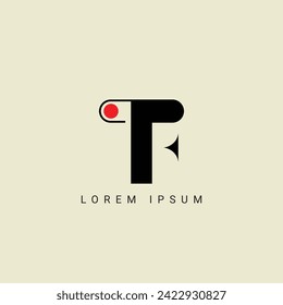 Diseño del logotipo de la letra TF. polígono TF, círculo, triángulo, hexágono, estilo plano y sencillo con el logotipo de la letra de variación en color blanco fijado en un tablero de dibujo. logotipo minimalista y clásico de TF. 7.º