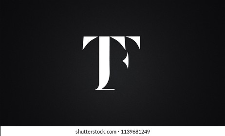 TF Letter Logo Design Template Vector