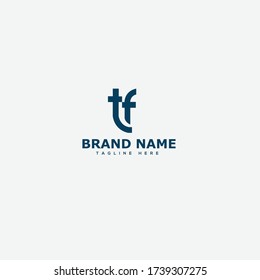TF Letter Logo Design Template Vector