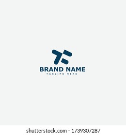 Vector de plantillas de diseño de logotipo de letras TF