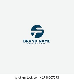 TF Letter Logo Design Template Vector