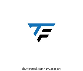 TF-Logo und Bilddesign-Vektorgrafik.