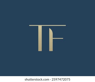 TF letter logo icon design. Classic style luxury initials monogram.